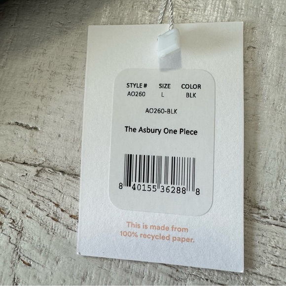 Andie Swim the‎ Asbury One Piece Swimsuit NWT size Large in Black High Neck - Picture 4 of 11